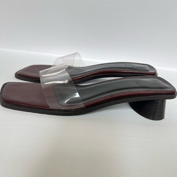 By Far Sonia PVC And Bordeaux Leather Slip On Sandal - Picture 4 of 7